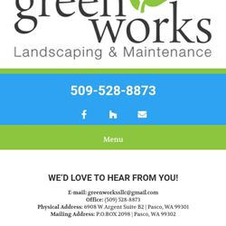 Greenworks ainavu un uzturēšanas logotips