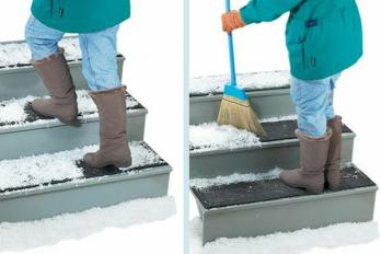 מה לשים על מדרגות קפואות, מדרגות ושבילים בחורף