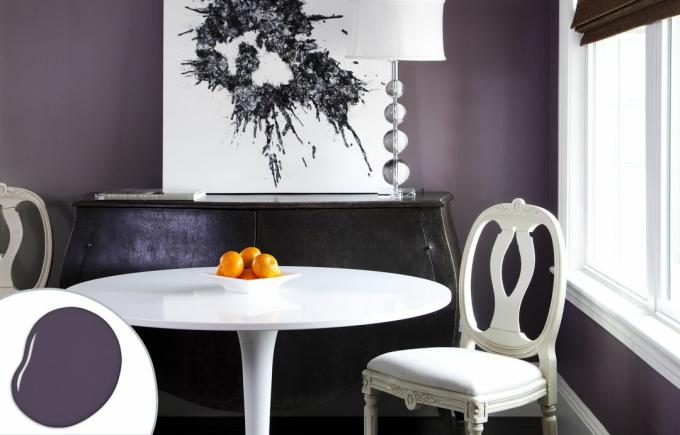 Charcoal Purple Dining Room målarfärg