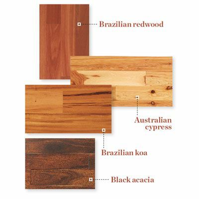 Tipos de piso de madeira exótica