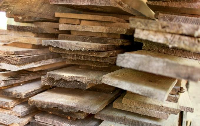 Geborgen houten planken