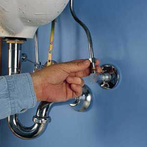 Dodajanje zapornih ventilov umivalnika