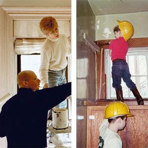 < p> बाएं: संपादक और उनकी मां, जूडी, 1999 के आसपास, उनके स्थान पर लुढ़कते हैं। नीचे: काम पर छोटे आदमी—स्कॉट और उसके भाई टिम (लाल रंग में) जल्दी शुरू हो जाते हैं, लगभग १९७०।</p>